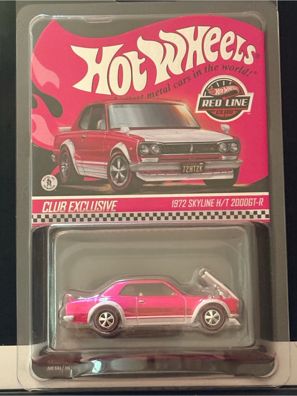 NEW! Hot Wheels Exclusive Red Line Club 1972 Pink Nissan Skyline H/T 2000GT-R - Picture 4 of 6